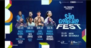 Raça Negra, seu Jorge e João Gomes! Veja as atrações do São Gonçalo Fest