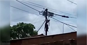 Video - Homem é eletrocutado fazendo gato em São Gonçalo