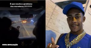 As cenas de manifestações em São Gonçalo, em decorrência da falta de energia, ganharam um capítulo peculiar quando o rapper MC Poze do Rodo atravessava a BR-101.