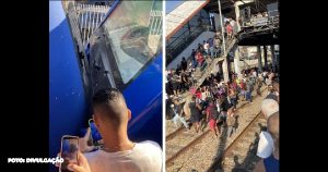 dois trens colidiram na estação de Madureira