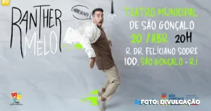Ranther Melo apresenta Stand Up no Teatro Municipal de São Gonçalo