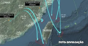 Presença militar chinesa perto de Taiwan