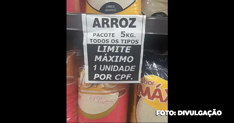 Compra de Arroz em Niterói é limitada em supermercados