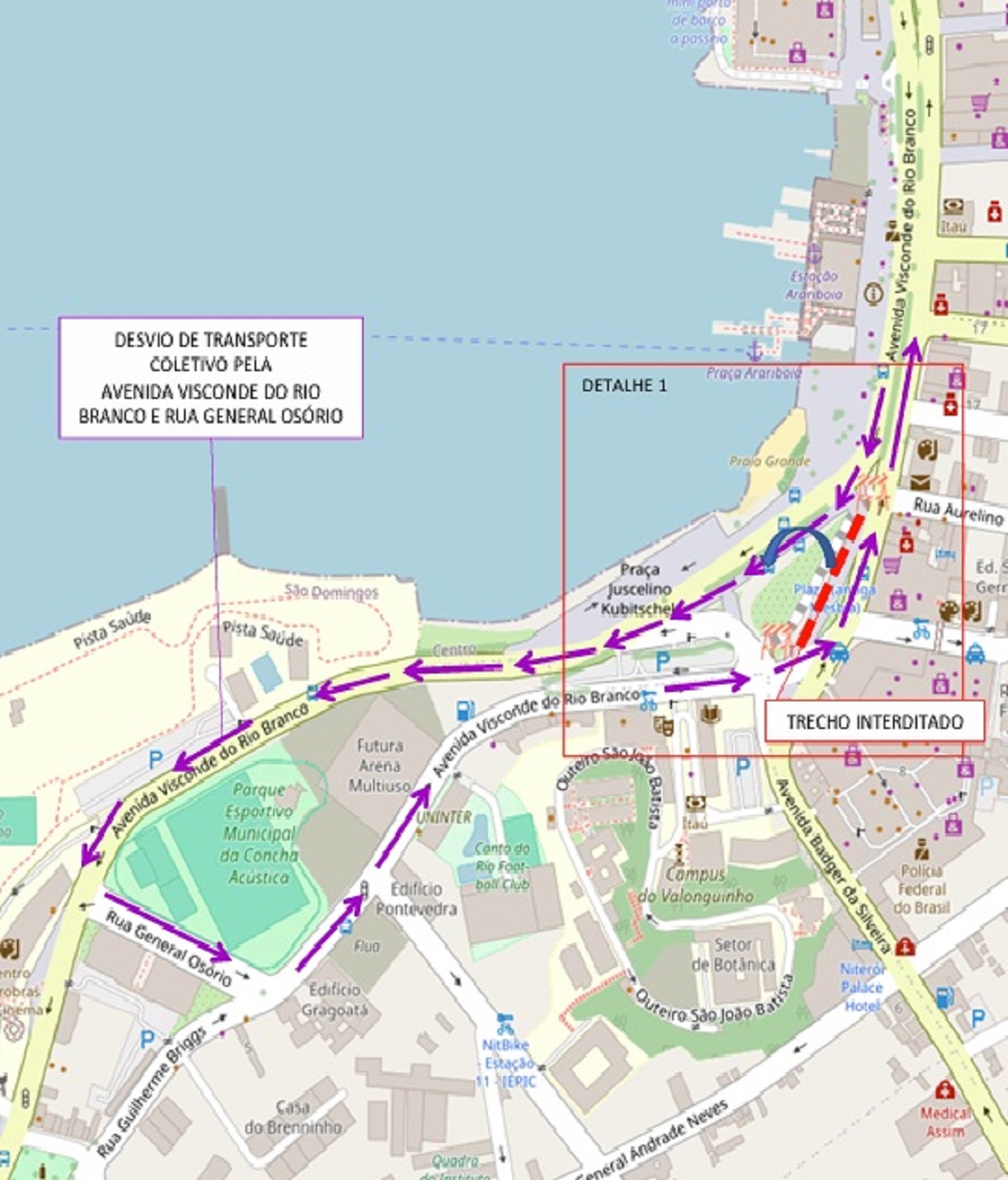 Começa nesta quinta (21) a segunda etapa de mudanças no trânsito no Centro de Niterói – Prefeitura Municipal de Niterói
