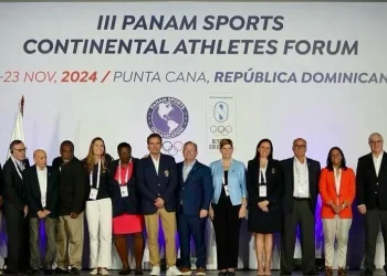 Foto: A vice-prefeita eleita Isabel Swann na Comissão de Atletas da Panam Sports na República Dominicana (Divulgação)