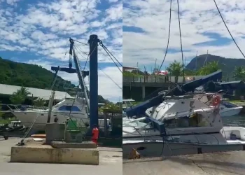 Lancha despenca de guindaste em clube de Niterói; vídeo | Enfoco