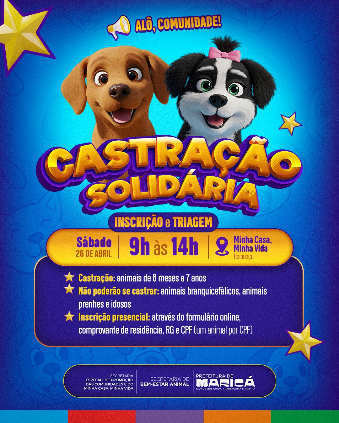 Prefeitura de Maricá promove ação de Castração Solidária