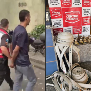 Homem é preso por furto qualificado de mangueiras de incêndio