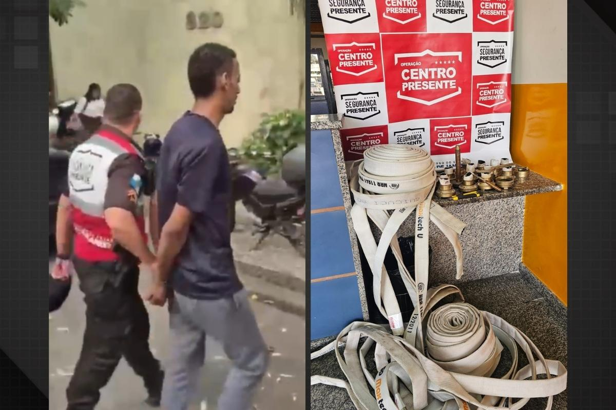 Homem é preso por furto qualificado de mangueiras de incêndio