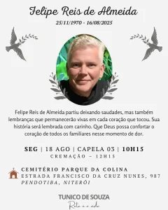 É com profundo pesar que a Associação ViverBem comunica o falecimento de seu presidente, Felipe Almeida, ocorrido na data de hoje.