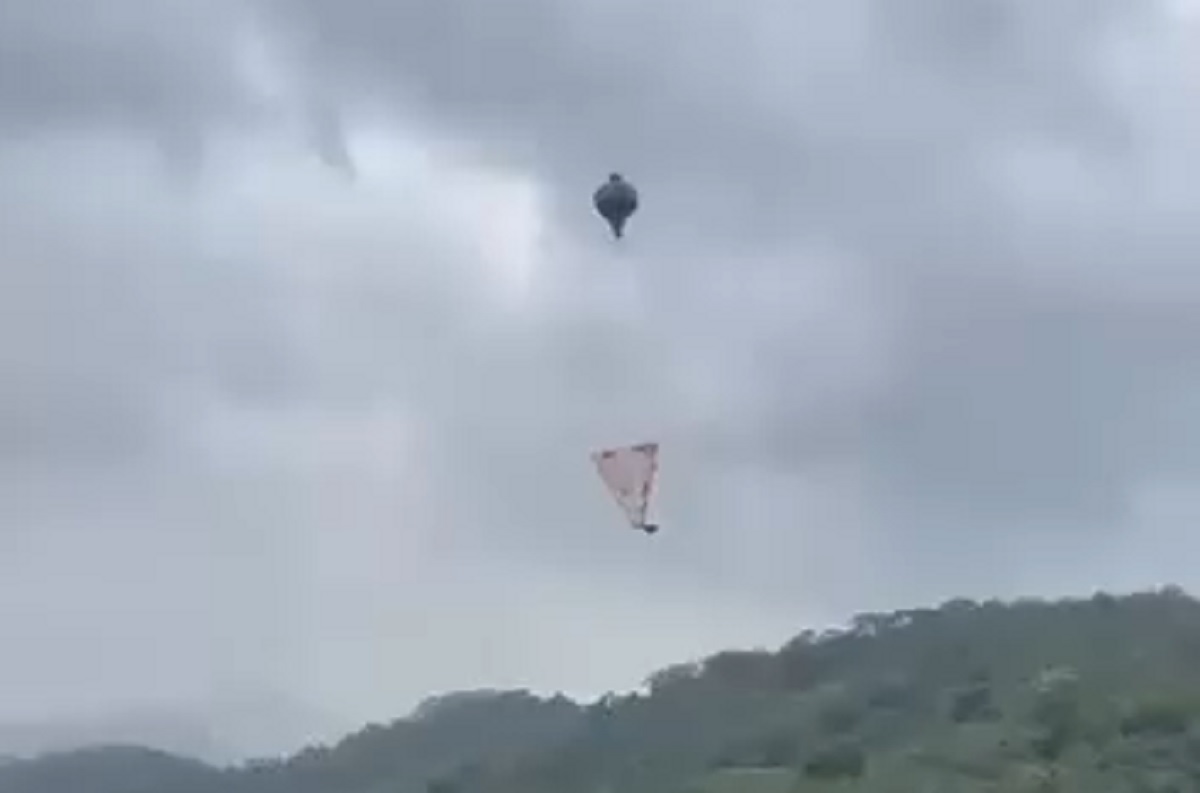 Balão cai em Niterói e distração causa acidente entre carros