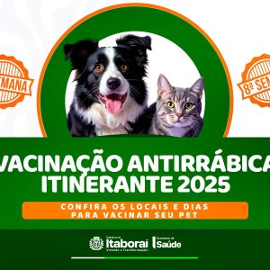 Itaboraí inicia 8ª semana da Campanha de Vacinação Antirrábica Itinerante 2025