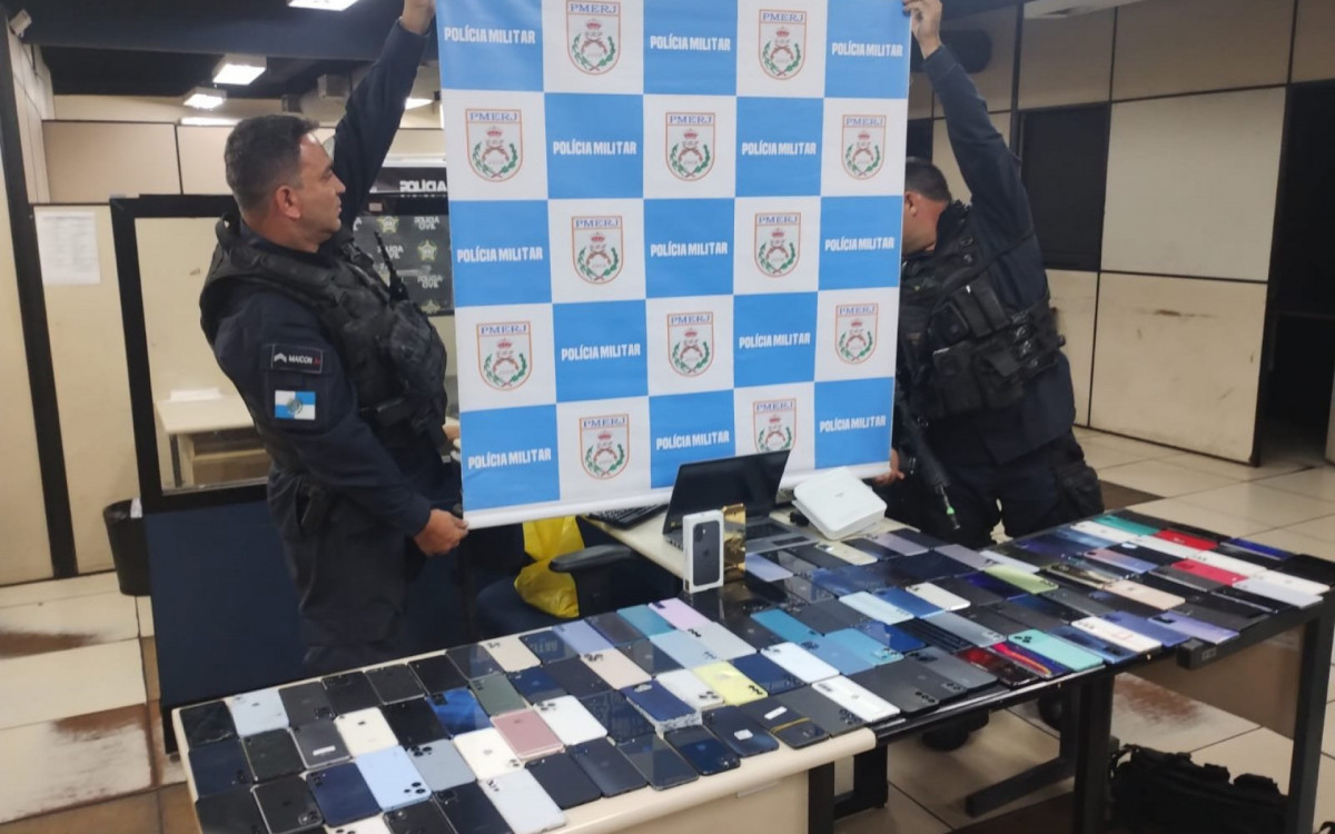 apreensão, celulares, hotel, Rio de Janeiro, polícia militar