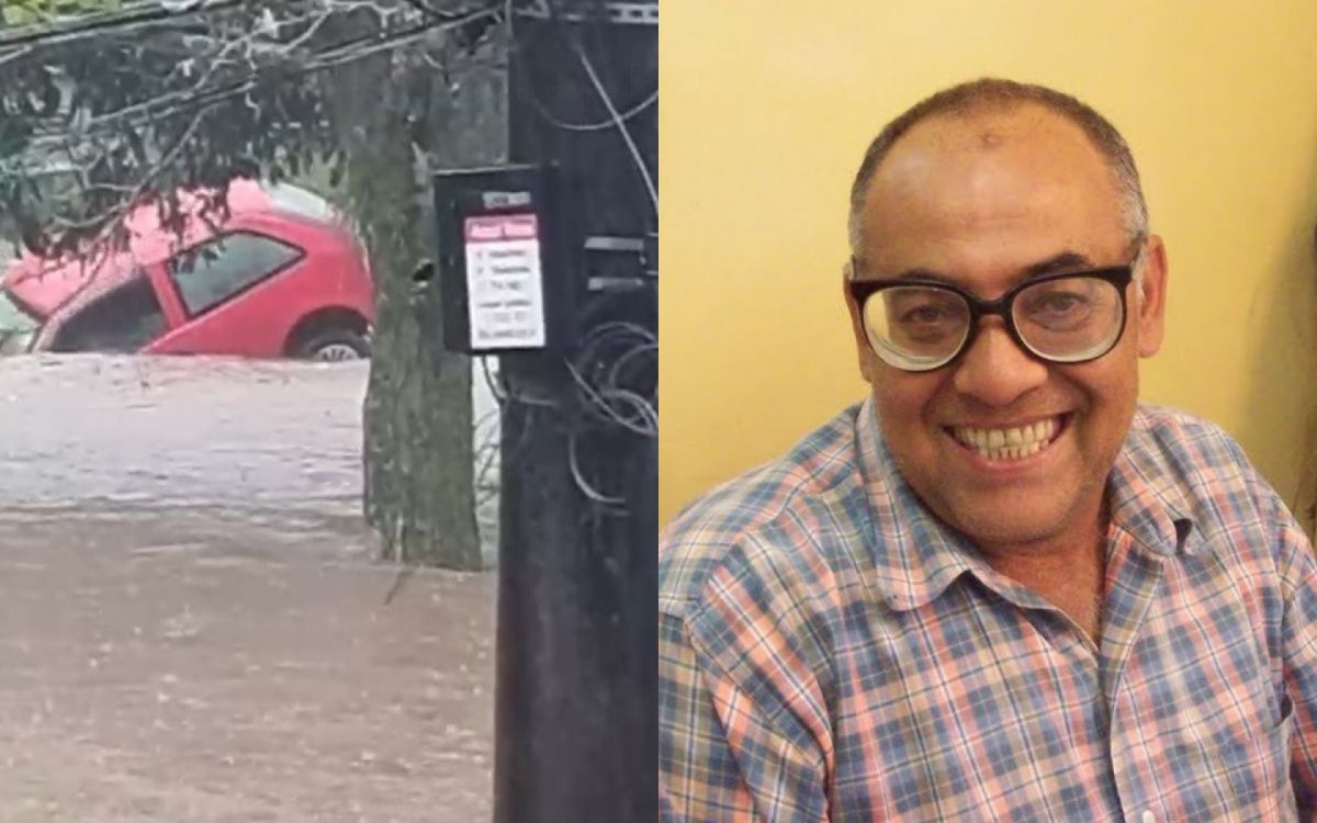 Buscas continuam por ocupante de carro arrastado pela correnteza após forte chuva em Petrópolis. Equipes seguem mobilizadas.