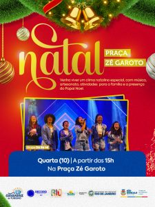 São Gonçalo terá evento especial de Natal com atrações culturais, recreação e chegada do Papai Noel.