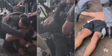 Policiais militares são flagrados agredindo homem durante megabloco de Carnaval em São Paulo. Caso está sendo investigado pela corporação