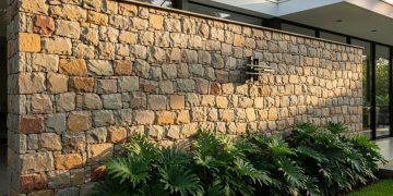 Revestimento com pedra natural valoriza fachadas e muros, com custos variáveis e alta durabilidade