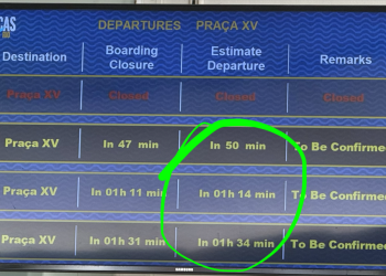 Passageiros enfrentam barcas lotadas e atrasos em Niterói, gerando filas e reclamações no transporte aquaviário.