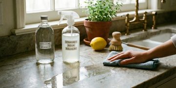Vinagre branco: aliado na limpeza doméstica, eficiente em superfícies não porosas