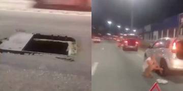 Buraco na Avenida Brasil causa prejuízos e revolta de motoristas no Rio de Janeiro