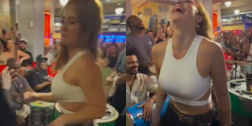 Paolla Oliveira participa de noite de samba na Lapa após prêmio de Melhor Atriz