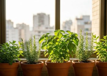 Hortas de temperos em janelas pequenas promovem saúde e sustentabilidade no Brasil
