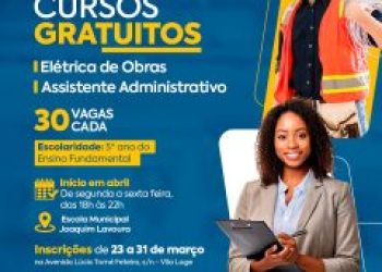 Prefeitura de São Gonçalo abre inscrições para cursos gratuitos de Assistente Administrativo e Elétrica de Obras