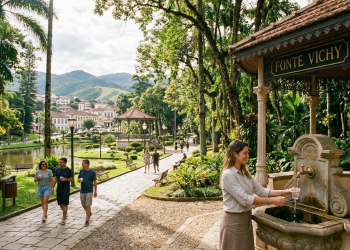 São Lourenço, maior estância hidromineral de Minas, atrai visitantes pelas fontes e charme da Mantiqueira