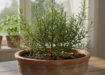 Cultivo de alecrim em vaso garante tempero fresco o ano todo em espaços reduzidos