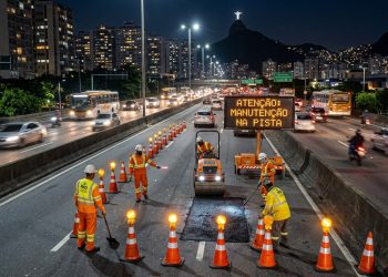 Vias expressas do Rio de Janeiro foram interditadas para manutenção durante a noite de março