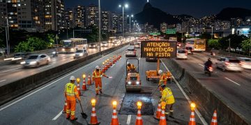 Vias expressas do Rio de Janeiro foram interditadas para manutenção durante a noite de março