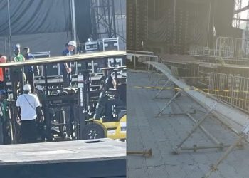Vítima morre em acidente durante montagem do palco de show da Shakira em Copacabana