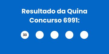Sorteio da Quina 6991 ocorre com prêmio estimado em R$ 1 milhão