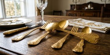 Faqueiros herdados com revestimento de ouro 24K podem envolver alto valor patrimonial