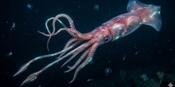 Primeira filmagem de lula-colossal em seu habitat natural após 100 anos de descrição