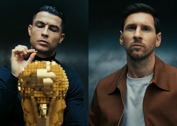 Lego lança linha com replicas de taça da Copa 2026 e reúne ícones do futebol