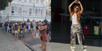Shakira chega ao Rio de Janeiro e atrai multidão no Copacabana Palace