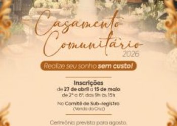 São Gonçalo inicia inscrições para sexta edição de casamento comunitário gratuito