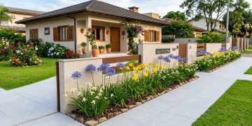 Flores de baixa manutenção realçam fachadas residenciais e facilitam limpeza externa