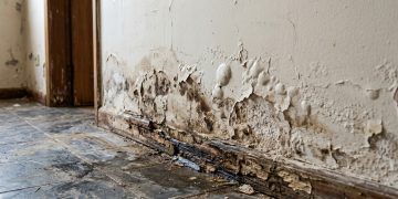 Problemas de descascamento de tinta na base das paredes estão ligados à umidade ascendente e erros na fundação