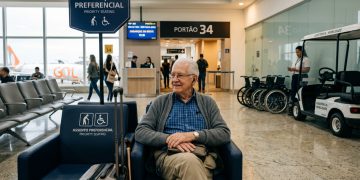 Direitos de assentos preferenciais e assistência a idosos em aeroportos no Brasil