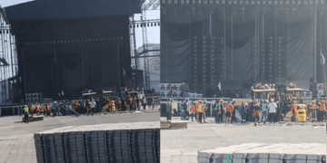 Crea-RJ autua empresa irregular após morte de operário na montagem do palco de Shakira em Copacabana