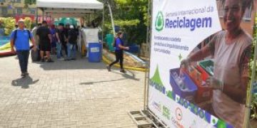 Semana Internacional da Reciclagem promove ações de conscientização e sustentabilidade na Praça Estephânia