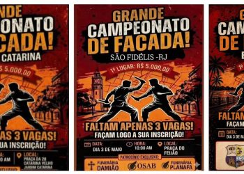 Cartaz de “Campeonato de Facada” com versões em várias cidades é brincadeira, alerta.