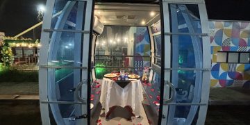Jantar nas Alturas: experiência gastronômica na roda-gigante a 88 metros do Rio