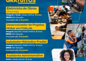 Prefeitura de São Gonçalo abre inscrições para cursos gratuitos de qualificação profissional em parceria com Firjan/Senai