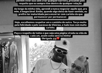 Virginia Fonseca confirma fim do namoro com Vinícius Júnior e pede respeito ao momento