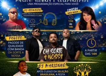 Festival beneficente em Guaratiba promove esporte, música e solidariedade com transmissão da seleção
