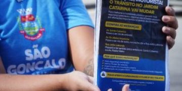 São Gonçalo inicia mudanças no trânsito do Jardim Catarina para ampliar segurança e mobilidade