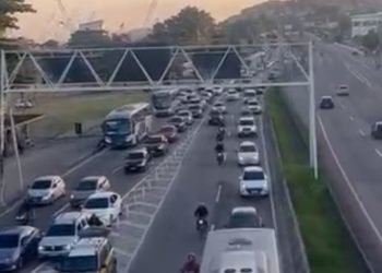 Lentidão na Ponte Rio-Niterói exige paciência dos motoristas nesta manhã